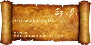 Szeleczky Judit névjegykártya