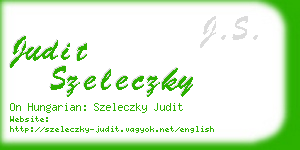 judit szeleczky business card